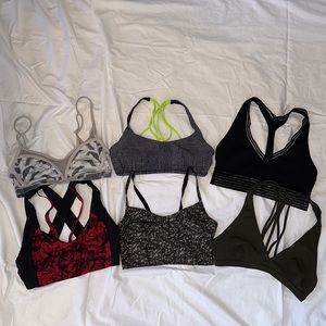 Lot of 6 Lululemon Sports Bras